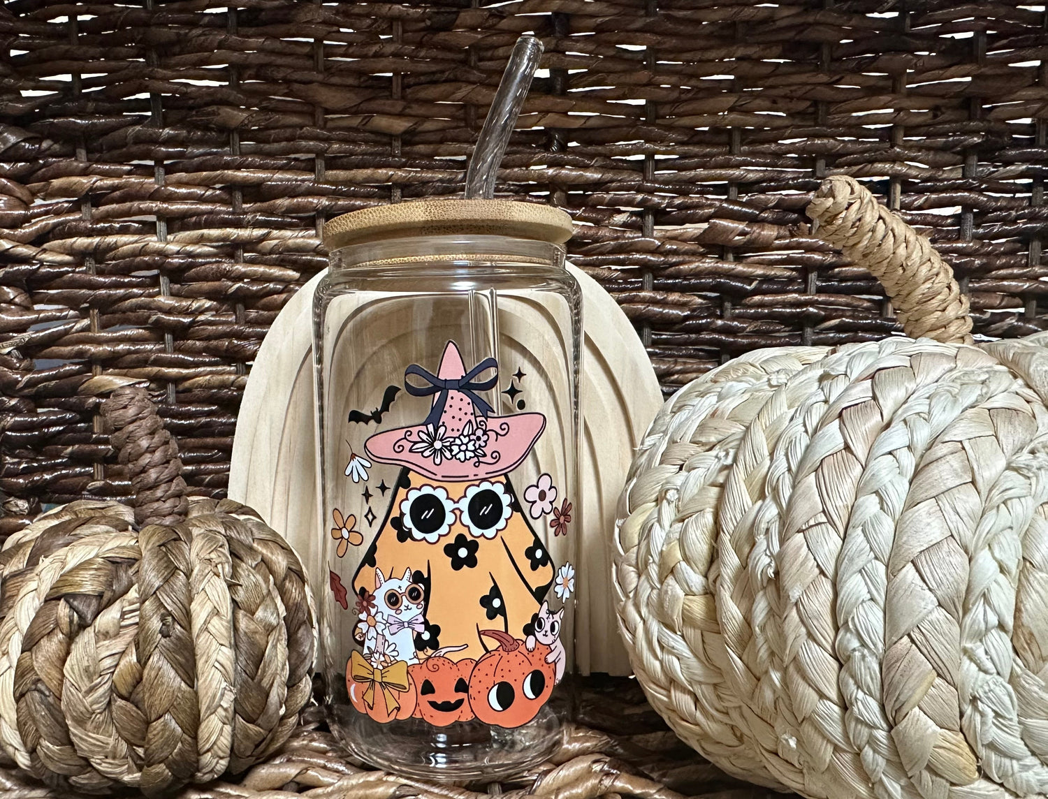 Fall/ Halloween Glass cans