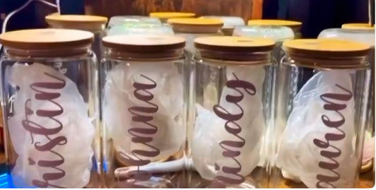 Personalized Glass Cans