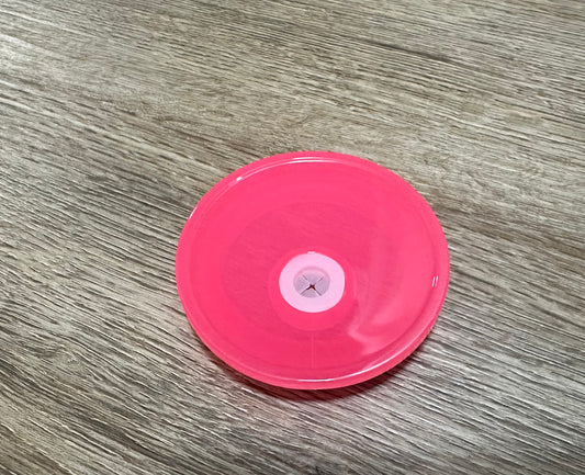 Plastic Hot Pink Lid for 16 oz. Glass can