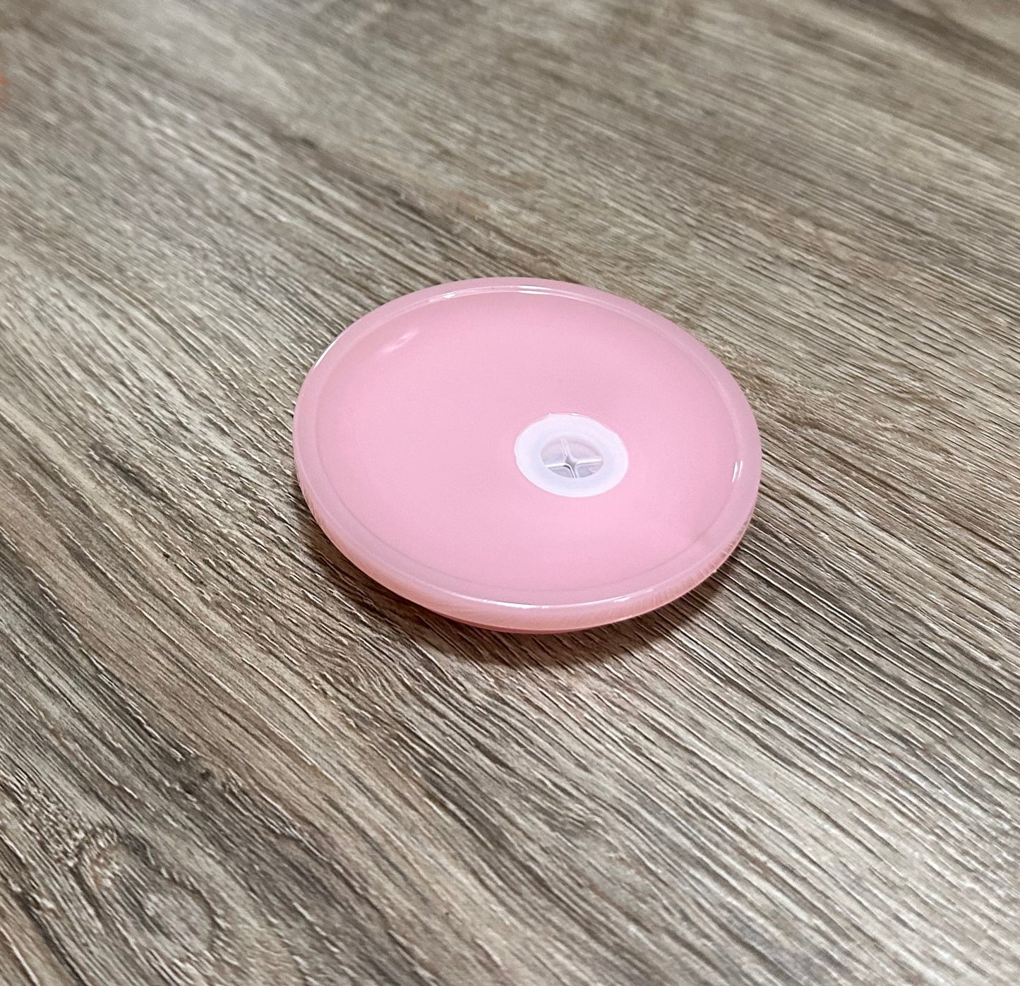 Plastic Light Pink Lid for 16 oz. Glass can